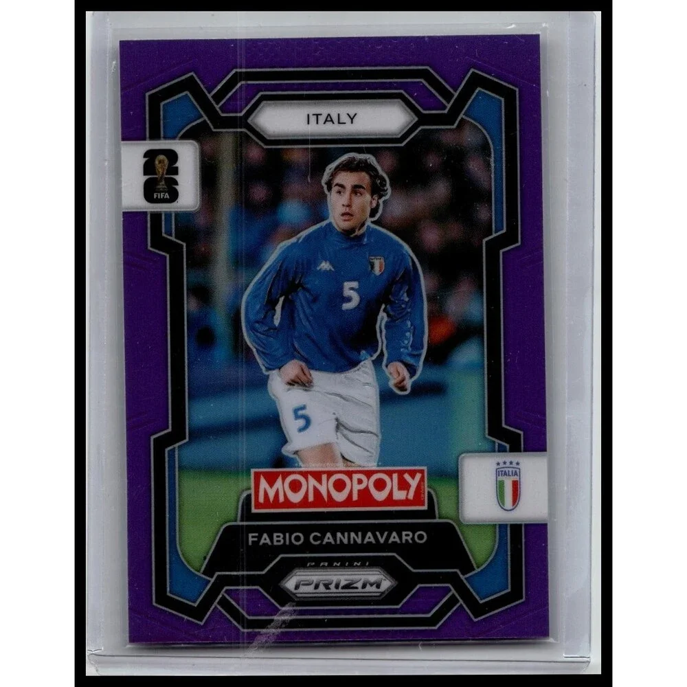 2026 Panini Prizm Monopoly World Cup Fabio Cannavaro #36 Italy Purple #/99